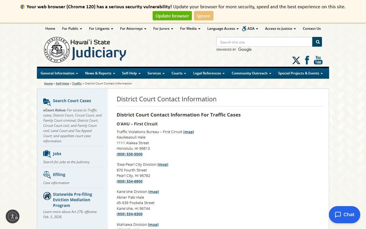 urban honolulu honolulu district court traffic violations bureau traffic ticket records