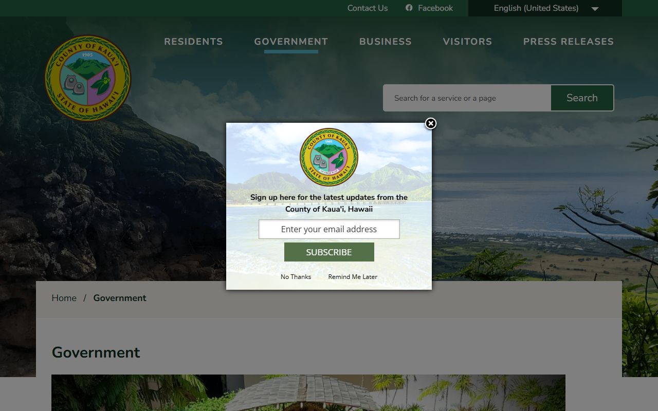 Kauai County Government traffic ticket records